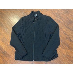 Athleta Jacket Womens 2XL Black Upside Quilted Full Zip Softshell Outdoor